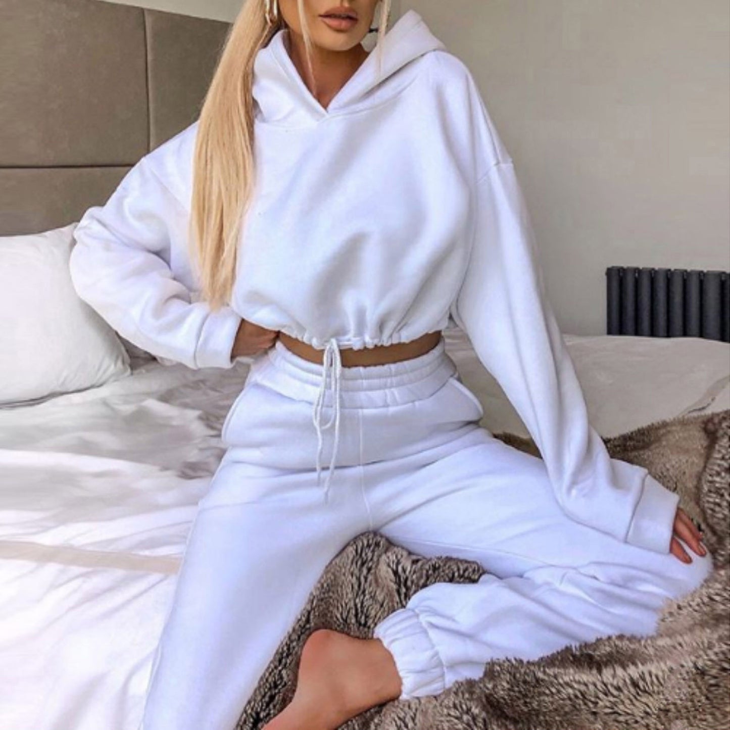 2-Piece Jogging Suit for Women – Long Sleeve Hoodie & Sweatpants Set