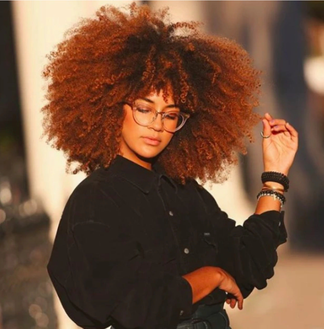 Short Curly Wig for Women – 14-Inch Synthetic Hair, European & American Style