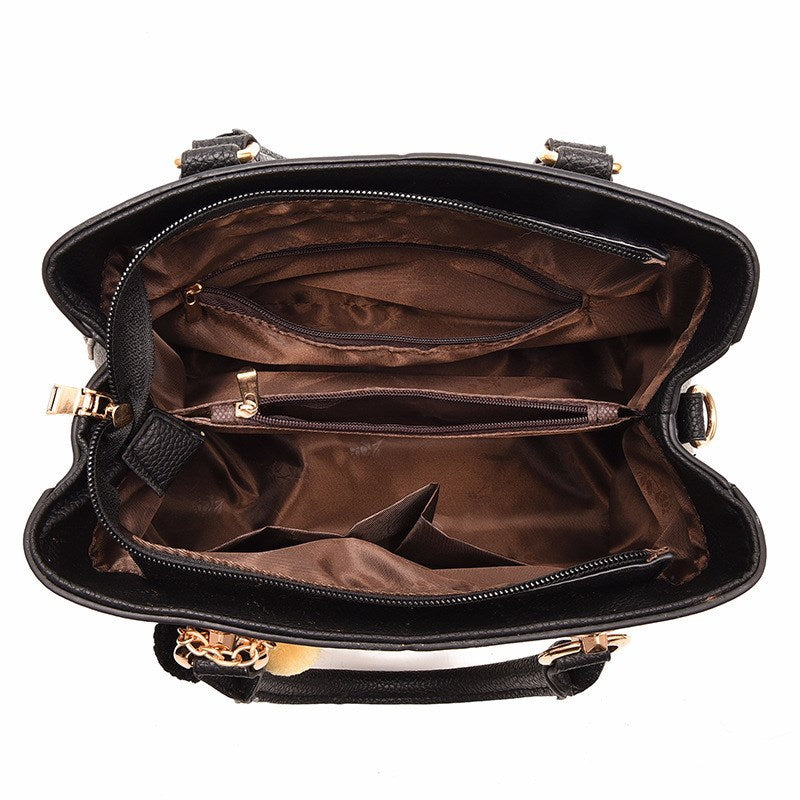 Luxury PU Leather Handbag – Women’s Crossbody Shoulder Bag with Multiple Compartments