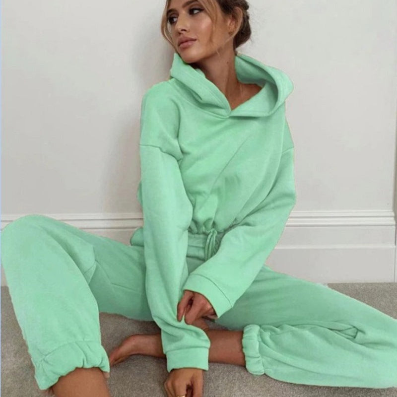2-Piece Jogging Suit for Women – Long Sleeve Hoodie & Sweatpants Set