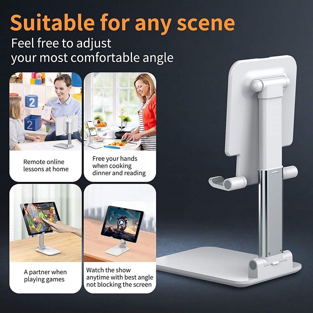 Foldable Desktop Phone & Tablet Stand – Adjustable Holder for iPhone, iPad & Android