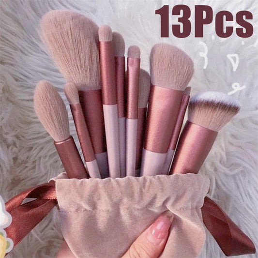 13-Piece Makeup Brush Set – Foundation, Eyeshadow, Blush & Beauty Tools