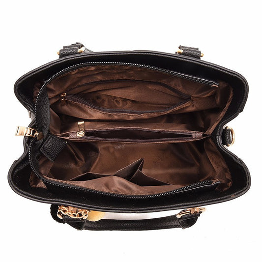 Luxury PU Leather Handbag – Women’s Crossbody Shoulder Bag with Multiple Compartments