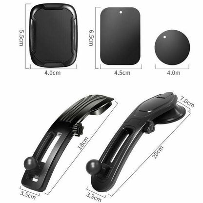 360° Rotatable Dashboard Phone Mount – Universal Car Holder for GPS & Smartphones