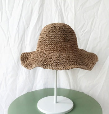 Foldable Wide Brim Straw Sun Hat – Summer Beach Hat for Women