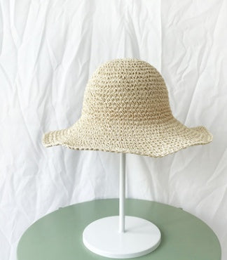 Foldable Wide Brim Straw Sun Hat – Summer Beach Hat for Women