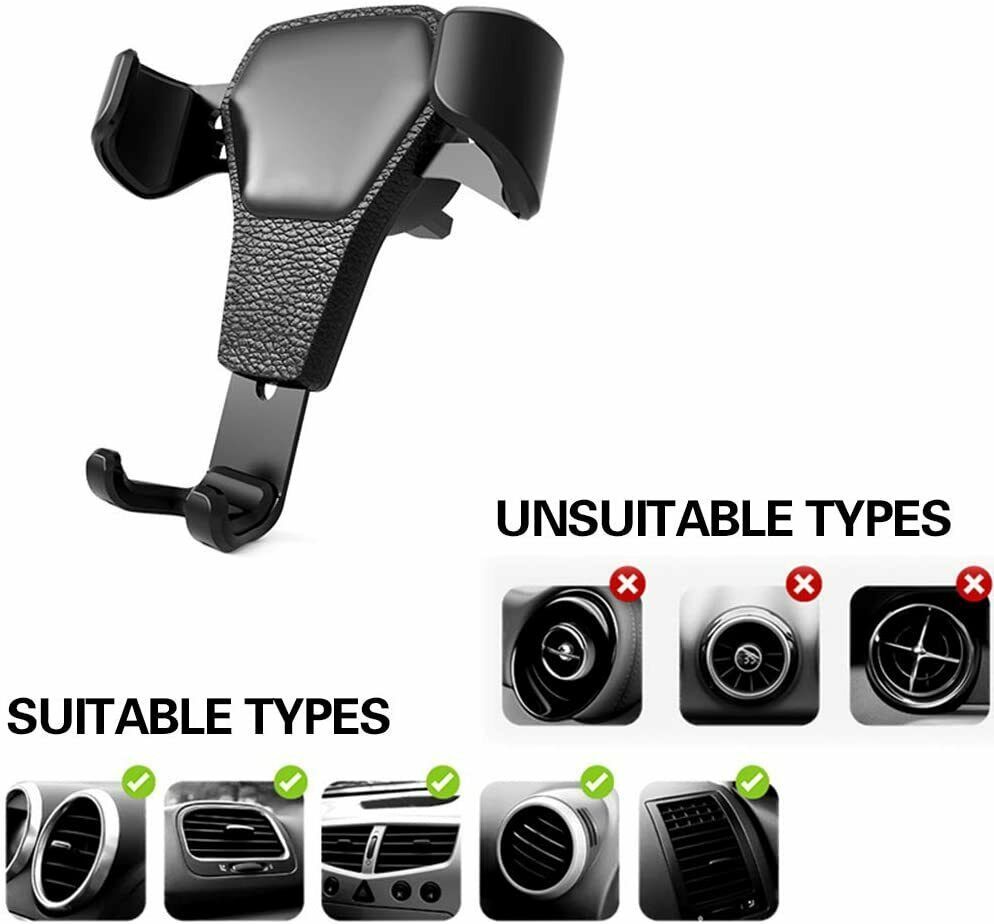 Universal Gravity Car Phone Holder – Air Vent Mount for iPhone & Android