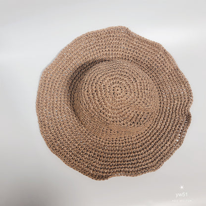 Foldable Wide Brim Straw Sun Hat – Summer Beach Hat for Women