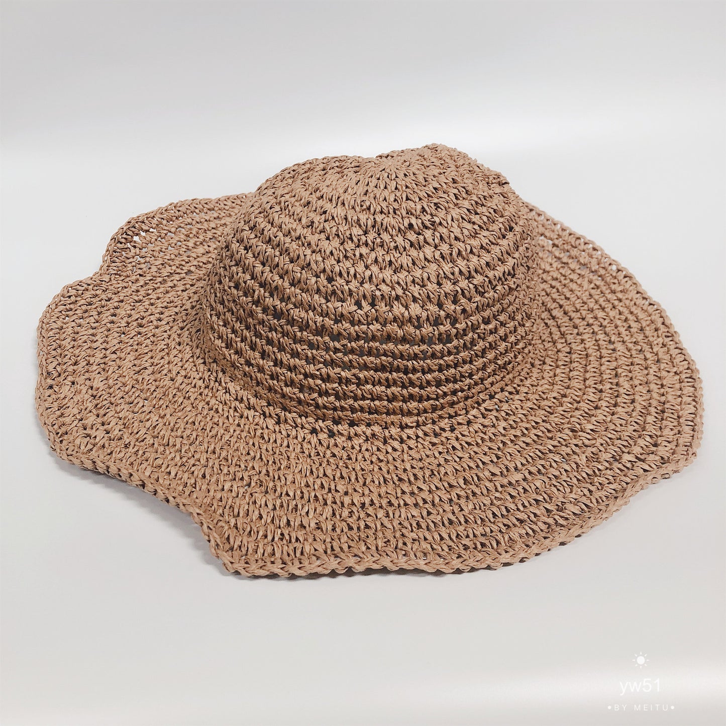 Foldable Wide Brim Straw Sun Hat – Summer Beach Hat for Women