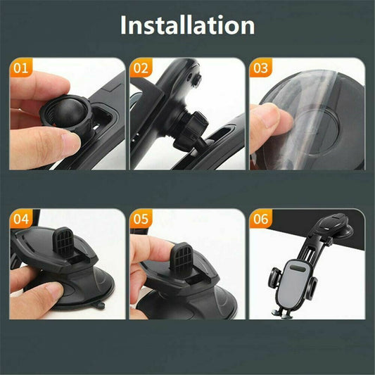 360° Rotatable Dashboard Phone Mount – Universal Car Holder for GPS & Smartphones