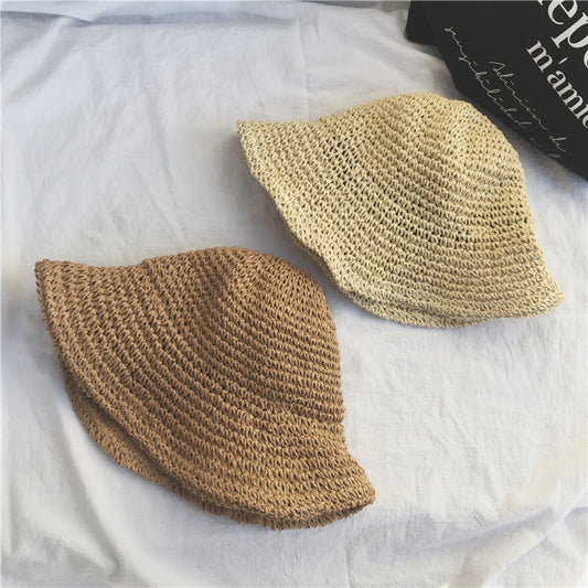 Foldable Wide Brim Straw Sun Hat – Summer Beach Hat for Women