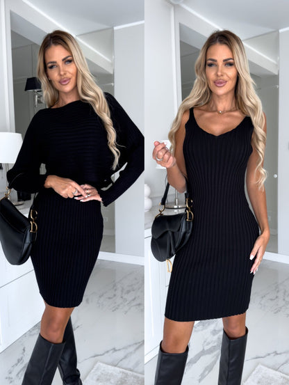 2-Piece Women’s Long Sleeve Top & Bodycon Skirt Set – Fall/Winter Outfit