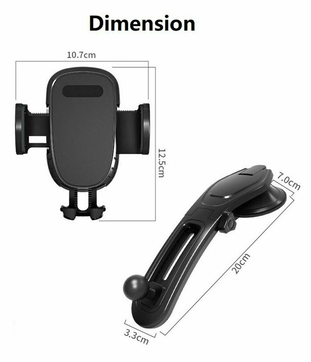 360° Rotatable Dashboard Phone Mount – Universal Car Holder for GPS & Smartphones