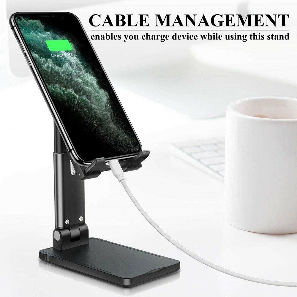 Foldable Desktop Phone & Tablet Stand – Adjustable Holder for iPhone, iPad & Android