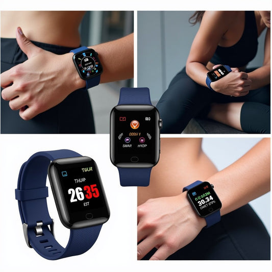 Smart Fitness Bracelet with Blood Pressure & Heart Rate Monitor – 1.3" Touchscreen